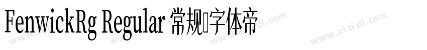 FenwickRg Regular 常规字体转换